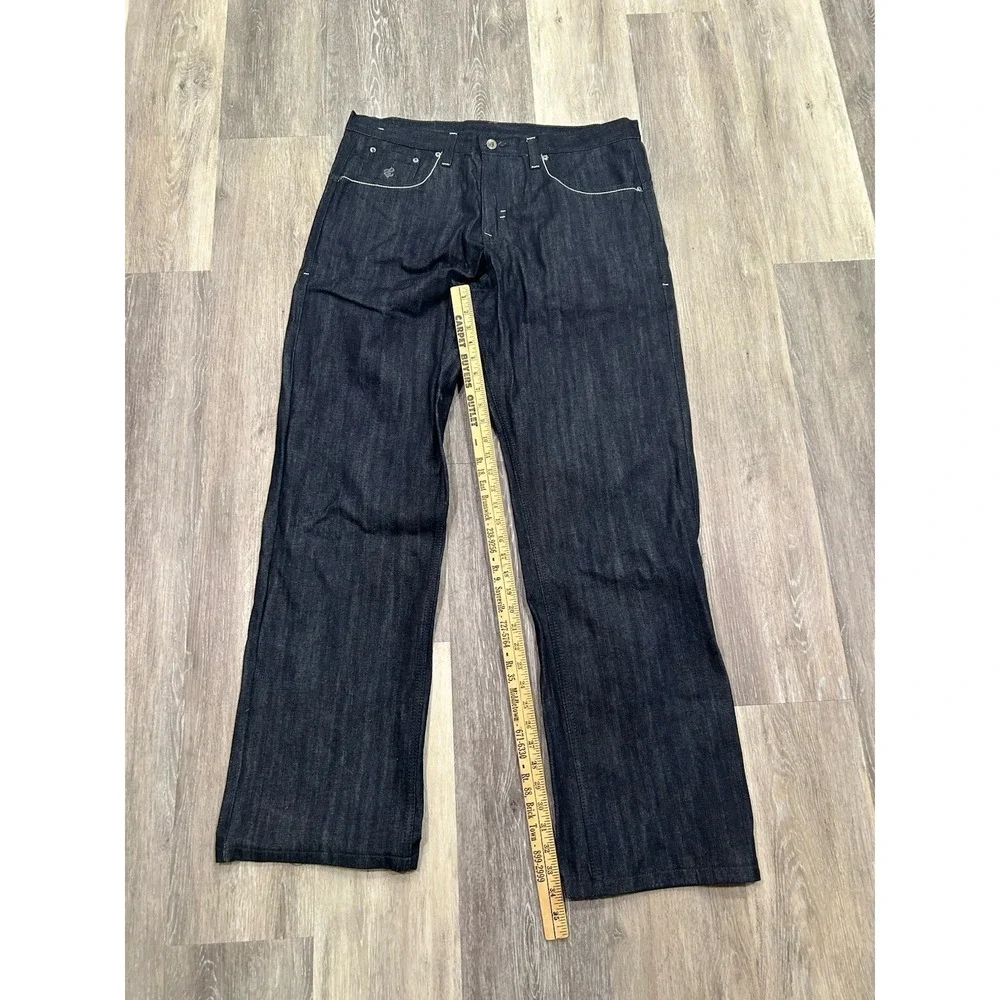 Rocawear‎ Baggy Embroidered Dark Jeans Y2K Vintage Skater 00s 2000s Size 38x34